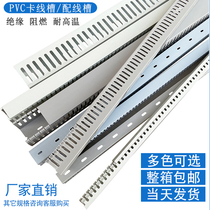 pvc flame retardant u type industrial plastic clear-fitted wire chase electric case control electric cabinet routing network wire mesh wire distribution card trunking