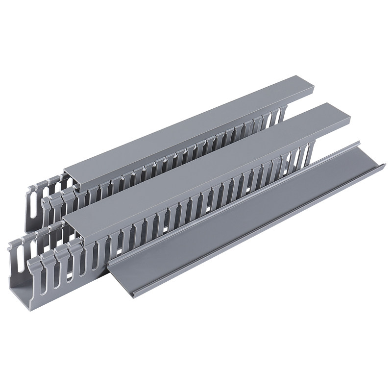 PVC粗齿线槽阻燃开口U型行线槽明装塑料配电柜箱线槽走行电线灰色,淘宝优惠券,粉丝福利购,淘宝优惠卷