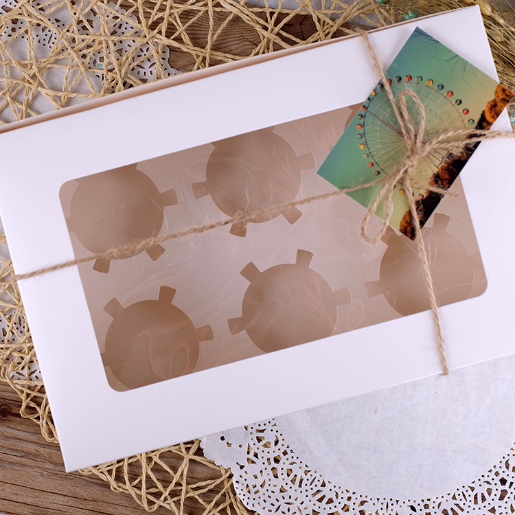 雪媚娘蛋挞包装盒纸杯蛋糕包装盒杯子蛋糕纸杯手提甜品马芬杯盒子-图3