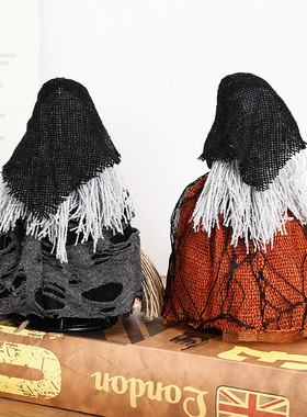 跨境 万圣节装饰品 精致扫把女巫装饰树顶星 鬼节派对家居摆件