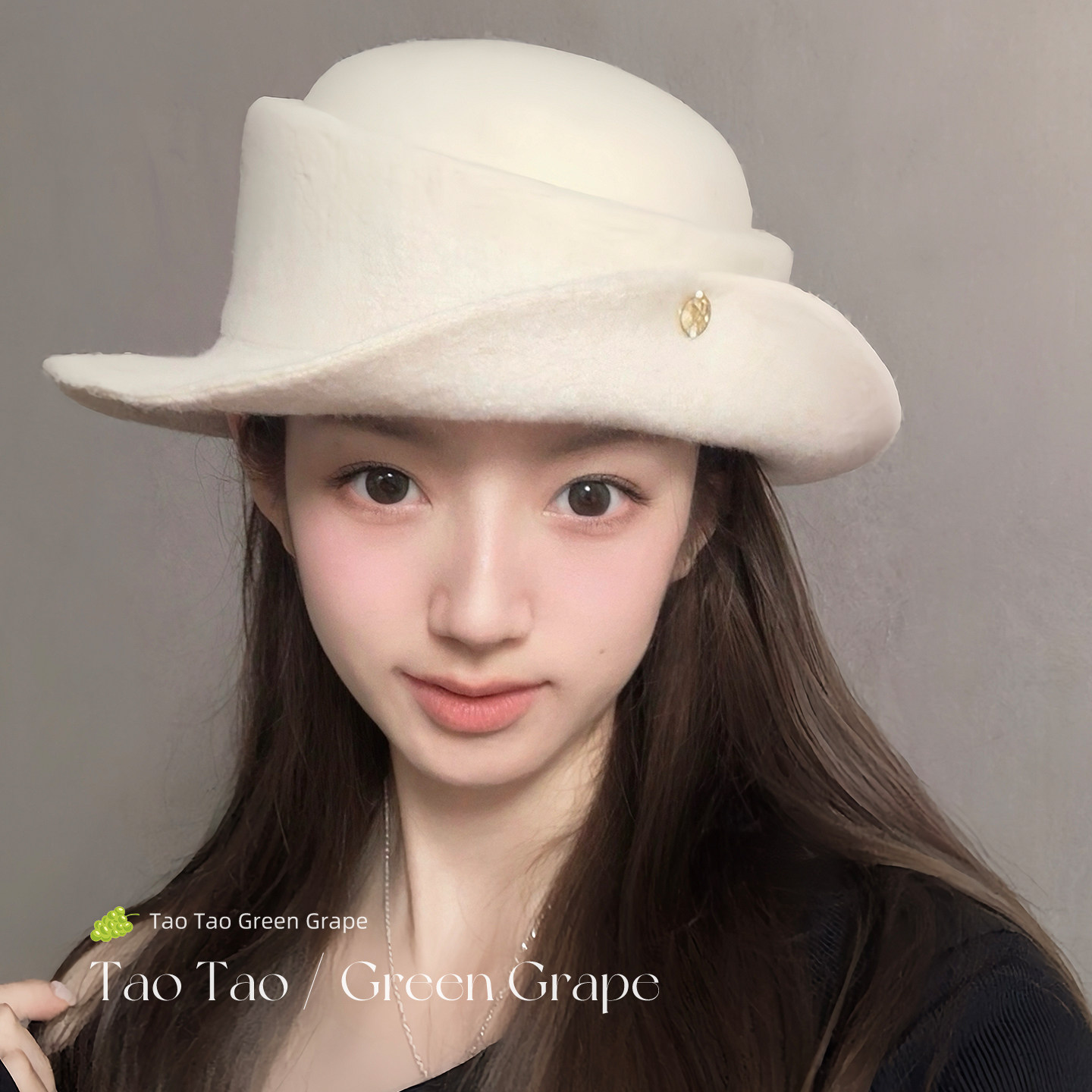 留洋千金法式赫本风黑色圆顶礼帽女秋冬显脸小渔夫帽卷边针织帽子,淘宝优惠券,粉丝福利购,淘宝优惠卷