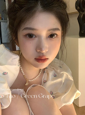 西太后土星别针珍珠项链女2024新款轻奢小众高级感秋冬毛衣链颈链