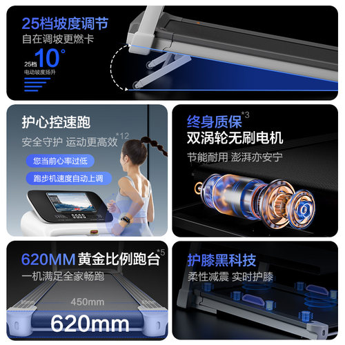 亿健ELF跑步机家用款小型可折叠多功能静音家庭式室内健身房专用 - 图0