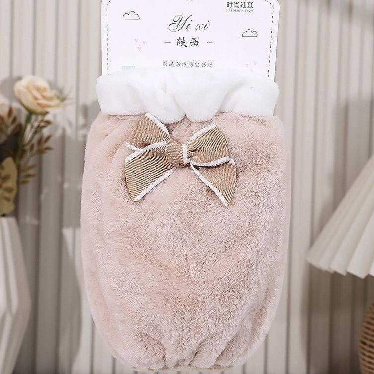 毛绒袖套短款女秋季可爱学生护成办公室工作防脏手头羽绒服护袖套,淘宝优惠券,粉丝福利购,淘宝优惠卷