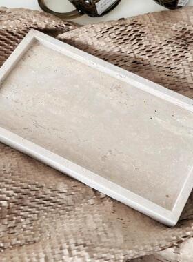 黄洞石个性托盘卫浴洗手间收纳盘家居置物盘客厅桌面食物点心盘