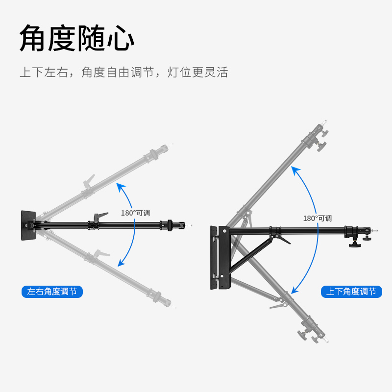 摄影灯支架墙壁补光灯上墙吸顶壁挂灯架天花板吊顶灯架固定灯架闪-图2