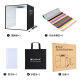 Small studio LED photo light with adjustable three-color temperature