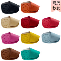 Smiling face embossed pattern Golf iron rod cover Pu club protective sleeve golf hat sleeve magic patch open and close
