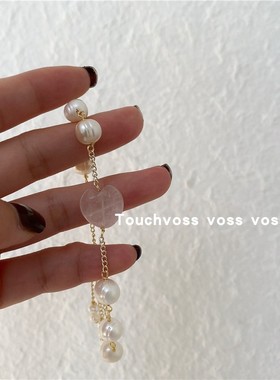 小众爱心少女风韩国天然淡水珍珠