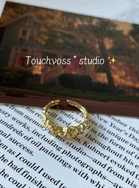 纹理小众设计纯银ins冷淡风戒指