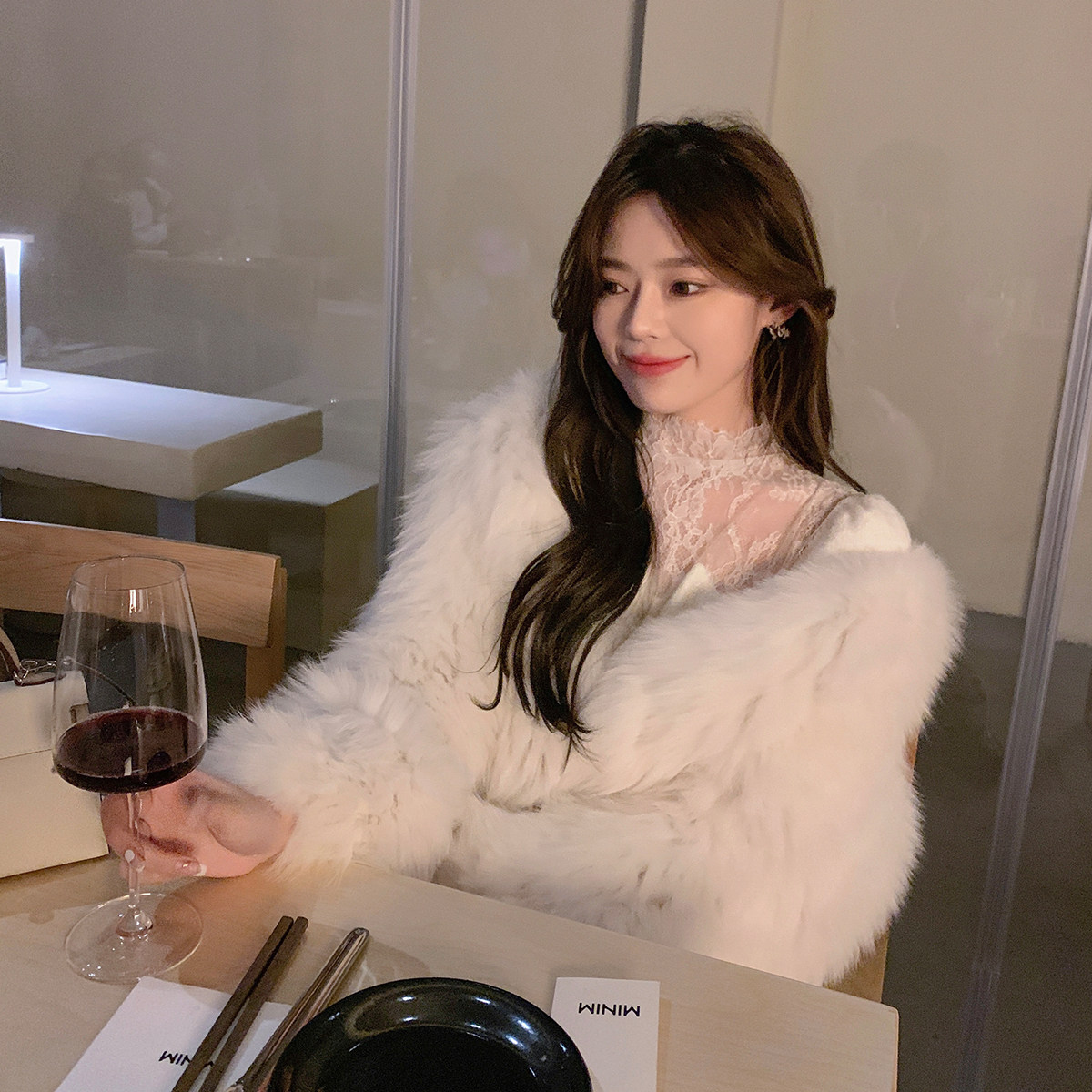 ByYou 2025秋季新款洋气高领蕾丝打底衫女拼接白色内搭针织衫上衣,淘宝优惠券,粉丝福利购,淘宝优惠卷