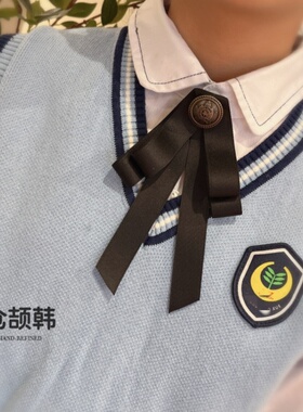 新款男女儿童领结学院风