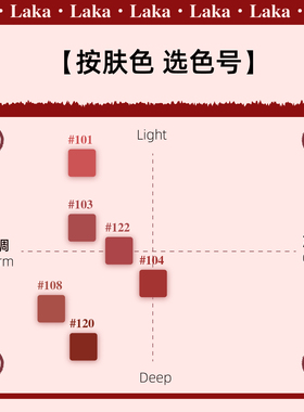 韩国Laka唇釉小样108/101/103