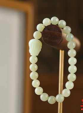 天然和田玉貔貅手链手串