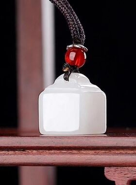 免费刻章新疆金丝玉石英岩玉印章吊坠 玉石定制挂件篆刻素面印章