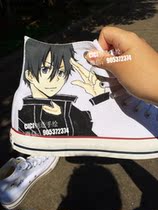 convers*e Tonggu and human hand painted shoes by hand custom lovers CICI manufacturing