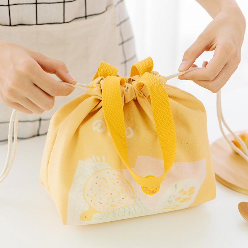 日式保温饭盒袋上班族简约可爱袋子 数家珍家居用品饭盒袋