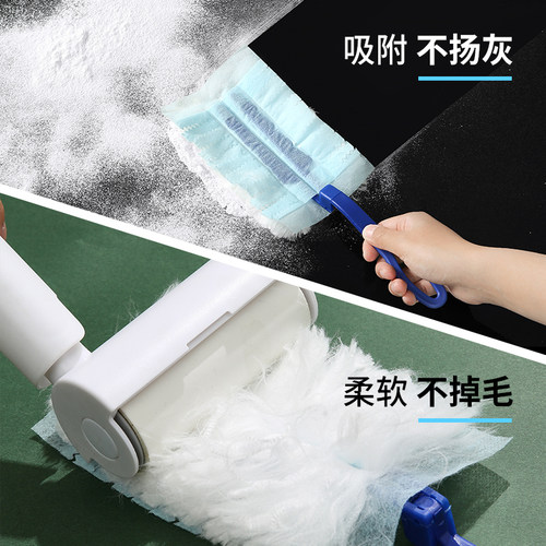 静电除尘掸子家用一次性鸡毛禅子清洁扫灰吸尘床底神器扫灰尘毯子 - 图2
