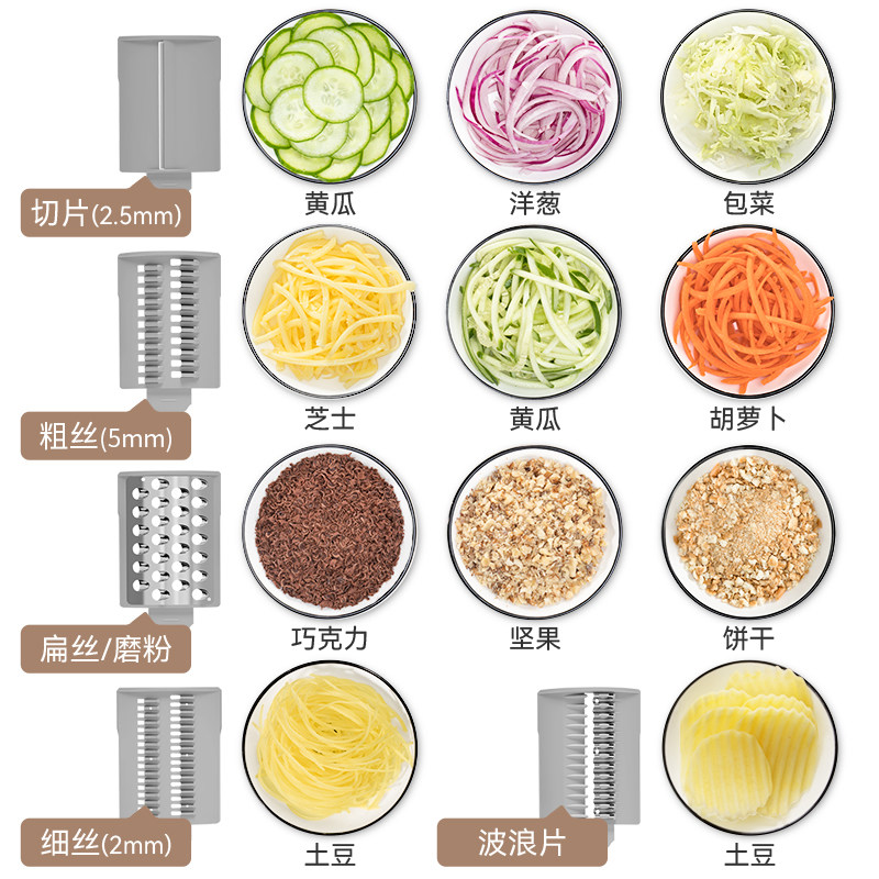 克欧克电动暴风切菜神器多功能家用滚筒擦丝器土豆丝刨丝器切片机,淘宝优惠券,粉丝福利购,淘宝优惠卷