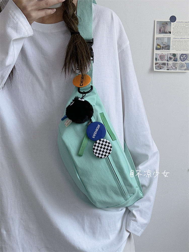 红色百搭胸包男学生运动斜挎背包日系ins复古潮牌小众休闲腰包女,淘宝优惠券,粉丝福利购,淘宝优惠卷