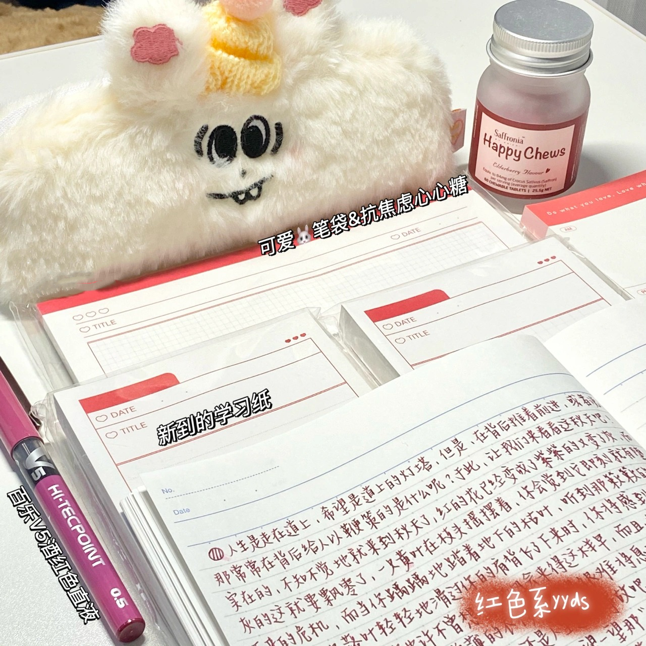 日本pilot百乐笔v5直液式走珠笔水笔酒红手账笔水性办公签字笔0.5mm彩色全针管BX-V5黑红蓝粉紫做笔记专用笔 - 图1