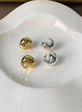 原创设计轻奢小众豆豆耳钉