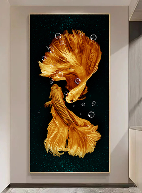 添致入户玄关挂画晶瓷镶钻装饰画
