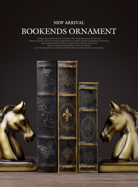 欧式马头书挡摆件桌面书立