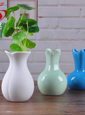 现代简约客厅创意时尚摆件家居装饰品陶瓷花器佛堂供佛礼佛小花瓶