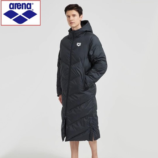Arena/阿瑞娜棉服冬季运动游泳训练体育生长款轻便保暖柔软棉大衣