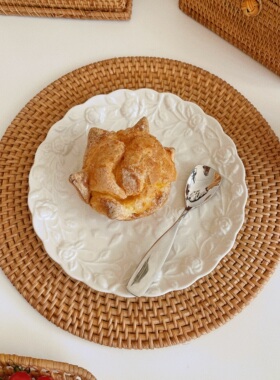 藤编茶杯垫餐桌垫茶道配件壶托藤编碗垫壶垫锅隔热垫