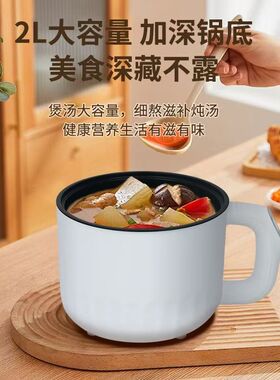 多功能一体电煮锅小电饭煲家用电饭煲大容量蒸煮电热炒锅泡面碗