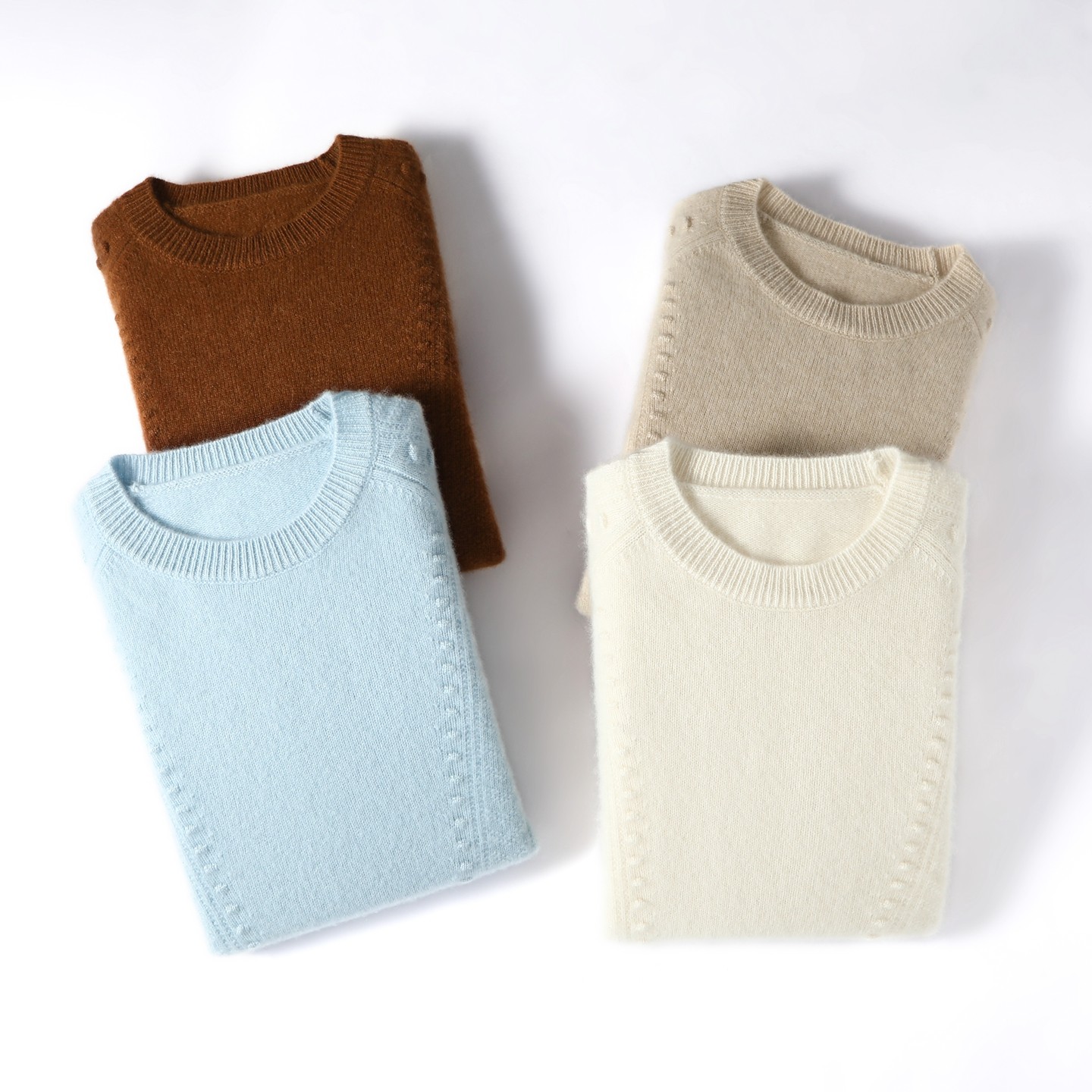 秋冬新款圆领100%山羊绒衫女宽松套头毛衣宽松内搭针织打底衫,淘宝优惠券,粉丝福利购,淘宝优惠卷