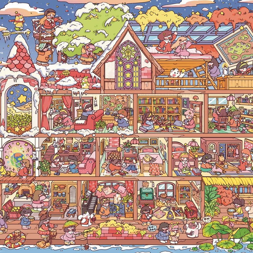 雀麦18.0菜市场街景造景贴纸新款3D立体叠堆场景解压微缩DIY贴画,淘宝优惠券,粉丝福利购,淘宝优惠卷