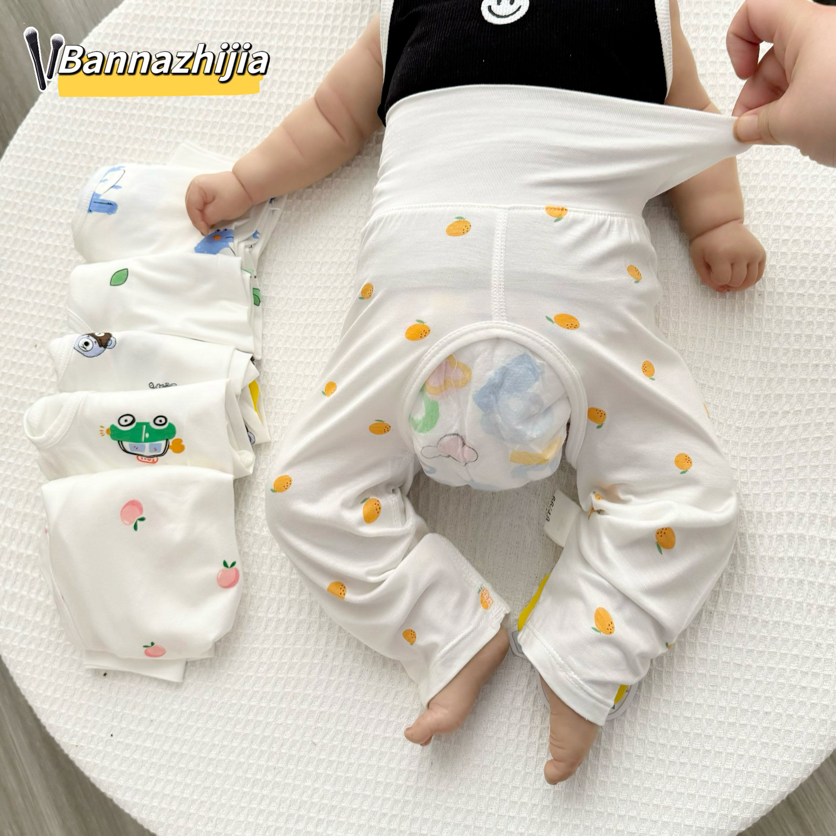 婴儿裤子夏季无骨开裆裤男女宝宝莫代尔薄款凉快新生儿护肚开裆裤,淘宝优惠券,粉丝福利购,淘宝优惠卷