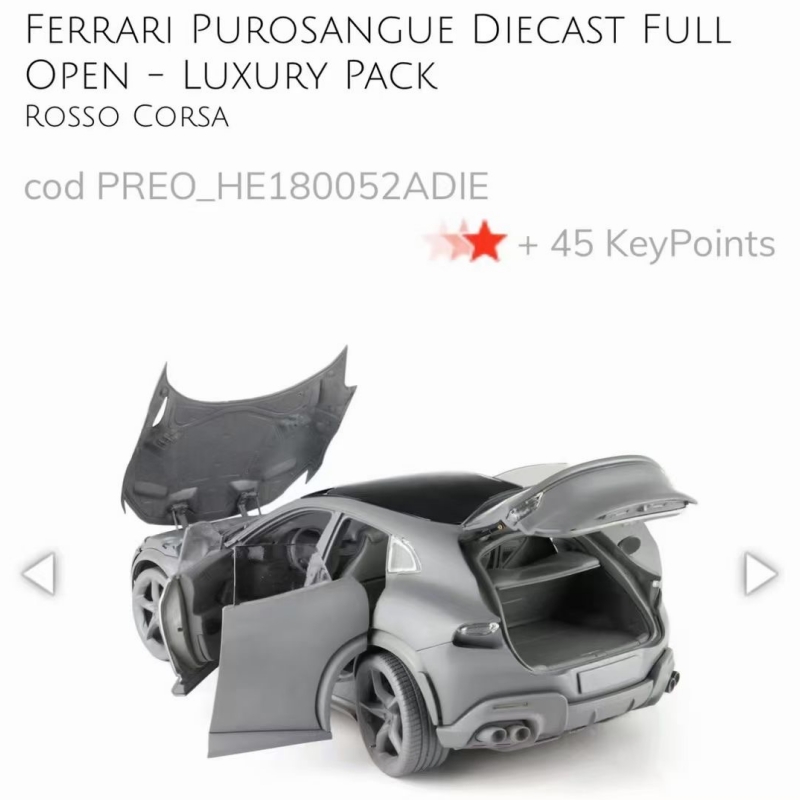 [PDS]BBR 1:18 FERRARI 法拉利 PUROSANGUE FUV 全开合金汽车模型 - 图1