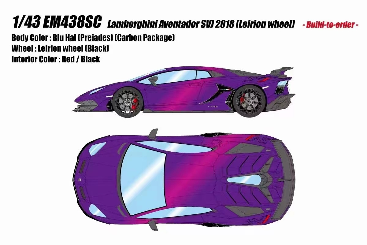 [PDS]Make Up MU 1:43 兰博基尼Aventador SVJ 2018 树脂汽车模型 - 图1