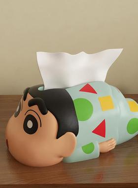 客厅桌面纸巾盒电脑桌游戏ps手柄支架底座抽纸盒蜡笔小新装饰摆件