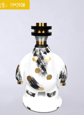 抽象人物企鹅家居客厅书柜装饰品