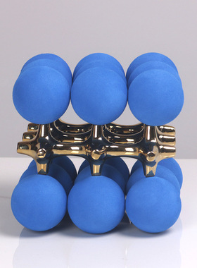 珠点圆球摆件几何抽象正方体简约现代酒店样板房软装饰品桌面摆设