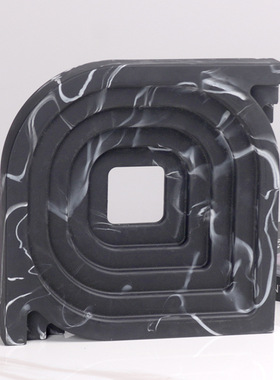 现代北欧方圆抽象摆件高端样板间客厅售楼处博古架设计师软装饰品