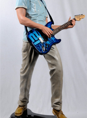 音乐雕塑像设计师酒吧落地摆件