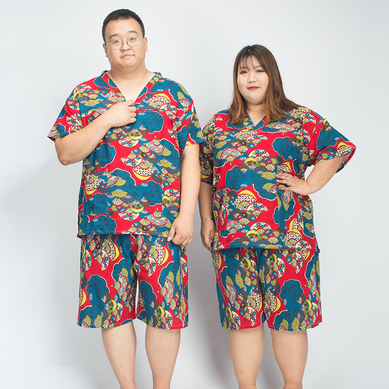 150kg加码特大号高端100%纯棉蒸汽男女套装，夫妻家穿睡衣,淘宝优惠券,粉丝福利购,淘宝优惠卷