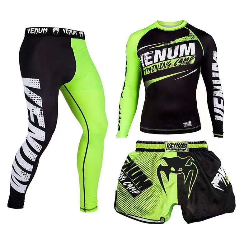 UFC综合格斗训练服MMA搏击泰拳运动散打健身T恤拳击毒液短袖套装,淘宝优惠券,粉丝福利购,淘宝优惠卷