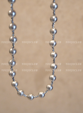 时髦碎银小香风温柔满天星锁骨链