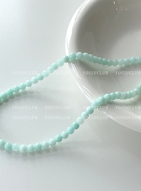 少女高级感显白绿色锁骨链