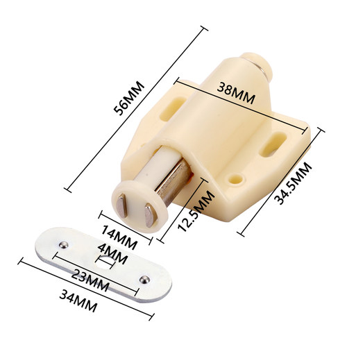 柜门反弹器衣柜储物柜暗藏式隐形门免拉手按压式弹力开关门碰强磁 - 图1