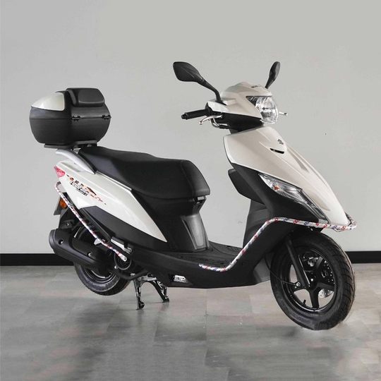 新款电喷铃木优友UU125CC踏板车男士燃油代步外卖省油助力摩托车