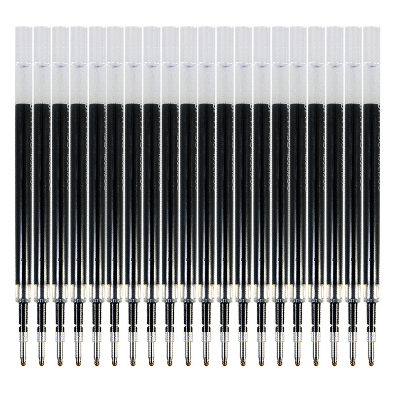 20 pack of powerful push-type spring-head gel pen refills 0.5mm black water pen refills office stationery supplies