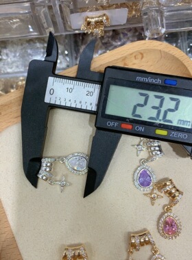 久保不掉色包金镶锆石水滴芒星提溜隔珠手工diy手链串珠饰品配件